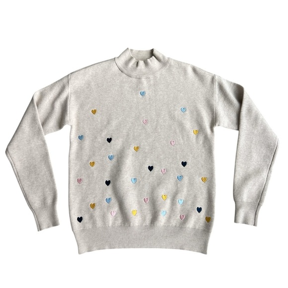 Charlie B  Heart Embroidered Sweater - Picture 1 of 5